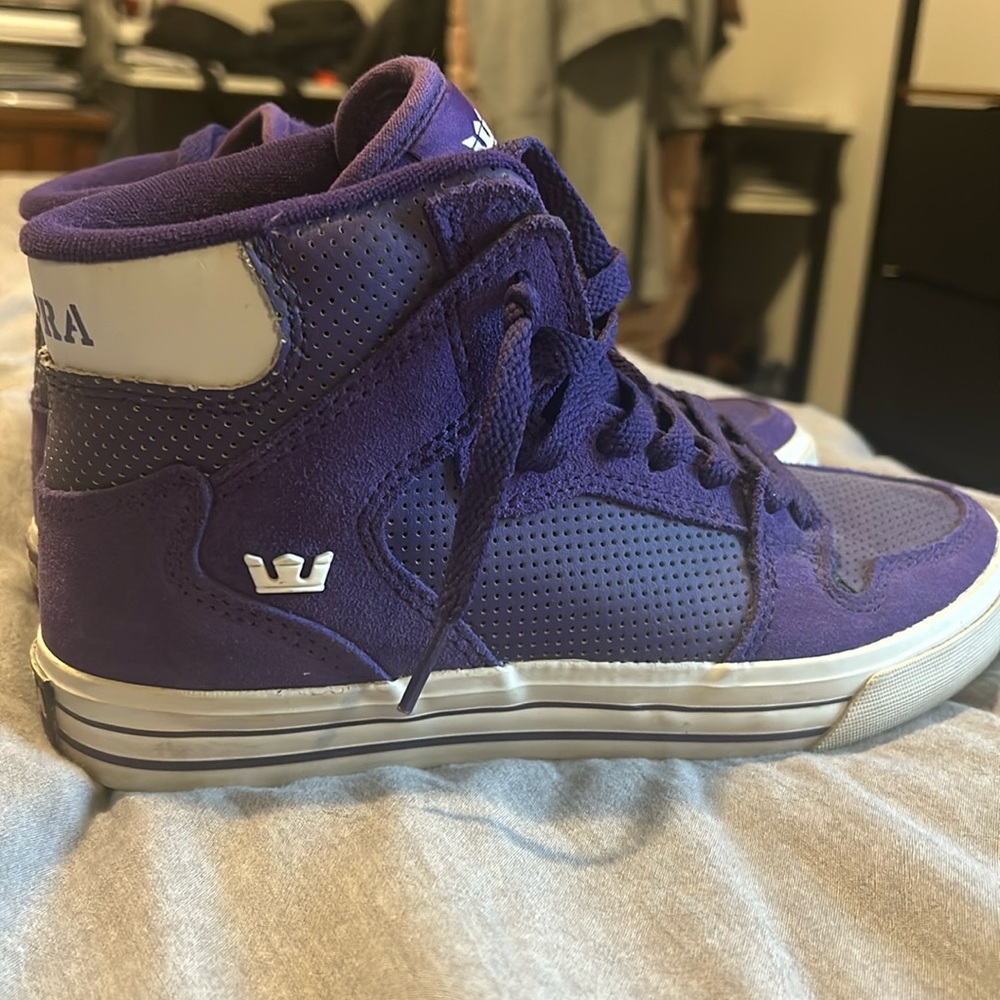 Purple Supra high tops